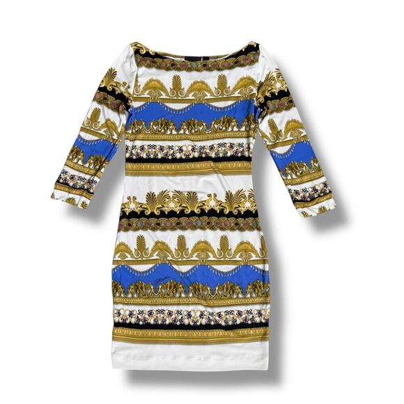 Just Cavalli Royal Print Shift Dress sz M - Picture 1 of 11